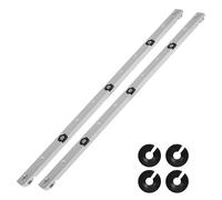 EFUTURETIME 2 x Mitre Bar in Lega di Alluminio, 9.5 x 19 x 450 mm, Barra T-Slot, Guida per Troncatrice in Alluminio per Seghe da Banco, Trapani da Banco, Seghe a Nastro, Falegnameria