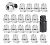 EFUTURETIME 20 x Dadi Ruota M12 x 1,5 Dado Ruote Conico 60° Compatibile con Ford Originali - Argento