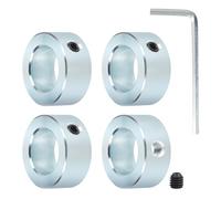 EFUTURETIME 4 × Collare Albero 20 mm, 20 x 32 x 14 mm, Collari per Asse e Albero con Vite di Arresto in Acciaio Zincato, Anelli di Regolazione con Chiave a Brugola