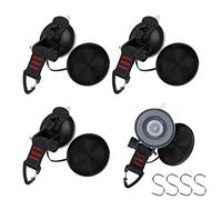 EFUTURETIME 4 ganci a ventosa, da campeggio, a ventosa, extra forti, con 4 ganci a S, in acciaio inox, multifunzionale, per tenda da tetto, auto, camper, esterno, tenda da sole, portata fino a 10 kg