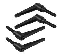 efuturetime 4 Pcs Maniglie a Leva di Serraggio M10-40mm Maniglia a Ripresa di Boccaggio Regolabile in Acciaio al Carbonio Nero