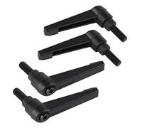 efuturetime 4 Pcs Maniglie a Leva di Serraggio M8-20mm Maniglia a Ripresa di Boccaggio Regolabile in Acciaio al Carbonio Nero
