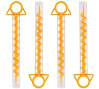 EFUTURETIME 4 x Picchetti a Vite Sabbia 29 cm per Tenda, Plastica, Giallo | Picchetto Sabbia con 4 Tubi in Plastica Trasparente