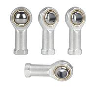 EFUTURETIME 4PCS Cuscinetto Estremità Stele M12, Cuscinetti Sferici con Filettatura Destrorsa in Acciaio per Cuscinetti, Snodi Sferici SI12T/KM(PT) per Biciclette, Motocicli, Attrezzature Meccaniche