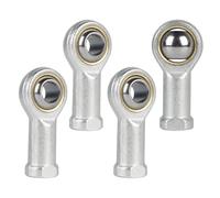 EFUTURETIME 4PCS Cuscinetto Estremità Stele M16, Cuscinetti Sferici con Filettatura Destrorsa in Acciaio per Cuscinetti, Snodi Sferici SI16T/KM(PT) per Biciclette, Motocicli, Attrezzature Meccaniche