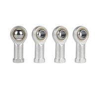 EFUTURETIME 4PCS Cuscinetto Estremità Stele M8, Cuscinetti Sferici con Filettatura Destrorsa in Acciaio per Cuscinetti, Snodi Sferici SI8T/KM(PT) per Biciclette, Motocicli, Attrezzature Meccaniche