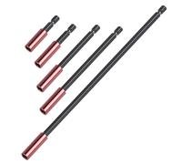 EFUTURETIME 5 Pcs Portainserti Magnetico, 1/4" Prolunga Esagonale, Porta Punte Magnetico per Avvitatore 50/60/100/150/300 mm, per Chiavi a Impatto, Avvitatori Elettrici, Trapani e Punte