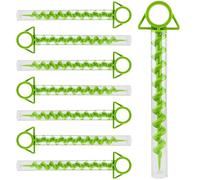 EFUTURETIME 8 x Picchetti a Vite Sabbia 29 cm per Tenda, Plastica, Verde | Picchetto Sabbia con 8 Tubi in Plastica Trasparente