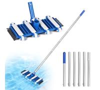 EFUTURETIME Aspirapolvere Manuale per Piscina con Spazzole e Rulli con Smontabile Asta Telescopica da 2 m