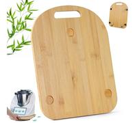 EFUTURETIME Base Scorrevole per Bimby TM6 TM5 Tavola Scorrevole 36 x 28 x 1 cm, Accessori per Bimby in Bambù con Rotelle e Tappetino in Gomma