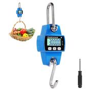EFUTURETIME Bilancia Gancio Sospesa Digitale 300 KG in Alluminio, Blu | Elettronica per Gru, Dinamometro Elevata Precisione per Selvaggina, Pesa Valigie, Caccia, Pesca, Molo