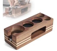 efuturetime Coffee Tamper Station 51-54mm Regolabile, Supporto per Tamper Antiscivolo Legno di Noce per la Tamper del Caffè e il Ripostiglio degli Accessori da Caffè