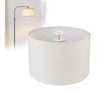 EFUTURETIME E14/E27 Paralume in Tessuto H20 X Ø 30cm, Paralume Cilindro Grande in Lino Naturale per Lampada da Terra, Comodino, Tavolo Plafoniera, Lampadari, Applique, Beige