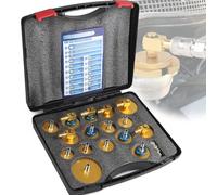 efuturetime Kit 17 Pezzi Adattatori per Spurgo Freni, Apparecchiatura con Connessione Rapida per Cambio Liquido, Universale per la Maggior Parte dei Veicoli