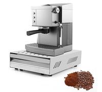 EFUTURETIME Knock Box Espresso Caffè, Contenitore Smontabile per Fondi di Caffè in Acciaio Inox con Barra di Battuta Rimovibile, 350 x 250 x 100mm, Argento