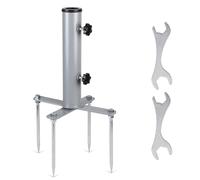 efuturetime Picchetto per Ombrellone φ54 mm Picchetto da Terra, Supporto per Ombrellone Regolabile con 3 Anelli Riduttori in PVC φ48/38/32 mm