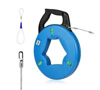 EFUTURETIME Sonda Passacavi 30 Metri, Molla Elettricista Professionale 4.5mm, Cable Puller con 1 Molla di Guida, Sonde Tiracavi per Inserimento ed Estrazione Cavi