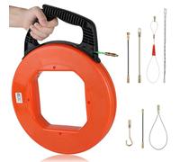 EFUTURETIME Sonda Passacavi 30 mt 4.5 mm, Arancione, Passacavi, Estrattore Cavi, Fibra di Poliestere