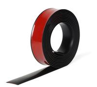 EFUTURETIME Striscia di Soglia 4 Metri × 4 cm, PVC, Autoadesiva, Nero | Profilo di Transizione, Altezza 3,5 mm, per Pavimenti, Porte e Finestre