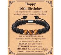 EFVISD 12° 13° 14° 15° 16° 17° 18° 21° 30° 40° 50° 60° 70° 80° 90° 100° compleanno regalo per lui uomini, braccialetto di compleanno per ragazzi uomo papà figlio nipote fidanzato fratello nonno, 5.5