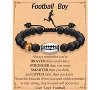 EFVISD Braccialetto da calcio, calcio, basket, baseball, hockey, regalo per ragazzi, giocatori, amanti della squadra, figlio, nipote, fratello, nipote, amico, come compleanno, San Valentino, laurea