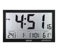 EFWU JUMBO 100 RADIOCONTROLLATO OROLOGIO DA PARETE 370 MM X 230 30 NERO
