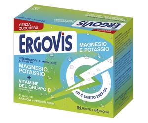 EG EuroGenerici Integratore Ergovis Mg+K Vitamine B senza zucchero, 24 bustine
