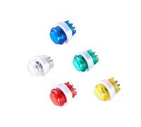 EG INIZIA 5 Pezzo 24mm Colore pieno LED Illuminato Pulsante Interruttore Incasso 5V Pulsanti per Arcade Joystick Giochi Mame Jamma Raspberry Pi 2