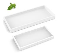 EG-SIPRO - Vassoio da bagno in silicone ispessito di alta qualità, infrangibile, durevole, rettangolare, dispenser di sapone per il piano di lavoro del bagno