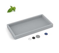 EG-SIPRO Vassoio rettangolare in silicone ispessito di alta qualità per bagno - vassoio dispenser di sapone durevole infrangibile per piano di lavoro