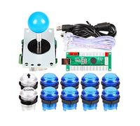 EG STARTS 1 giocatore Arcade USB Encoder Per PC Giochi Blue Stick Controller + 10x LED Illuminato Pulsanti per Arcade Joystick Kit fai da te Parti Mame Raspberry Pi
