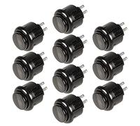 EG Starts - 10 pulsanti a pressione da 24 mm con micro interruttore integrato, sostituiscono i pulsanti Sanwa OBSF-24, per joystick arcade, giochi Mame Jamma, colori neri