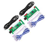 EG STARTS Arcade 2 Player Zero Delay Encoder USB per PC Games Controller Arcade Joystick Pulsanti per PC, MAME, Raspberry Pi, Arcade1Up - 3X uscite di alimentazione rosse (5Pin + Stile Happ)