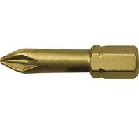 Ega Master 66612 - Blister con 5 punte Pozidriv Pz-2 25 mm Masterbit Tin