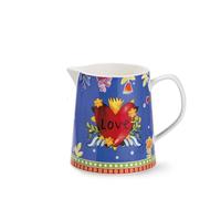 Egan Milk Jug Love - Brocca da latte in porcellana da 630 ml per caffè, tè e bevande - Brocca da cucina ElEgant e resistente, resistente al calore, lavabile in lavastoviglie, stoviglie romantiche per