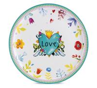 Egan Piatto da portata o pizza Collezione Love cuore turchese diametro 31 cm