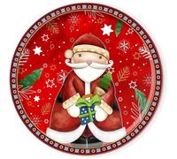 Egan Piatto natalizio panettone Babbo Natale. Diametro di 31 cm.
