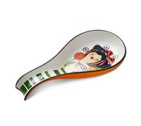 Egan Poggiamestolo Le Pupazze arancio ceramica 21x10 cm
