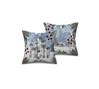 Egan Set 2 cuscini natale paesaggio, 40x40 cm Set 2 cuscini natale paesaggio, 40x40 cm