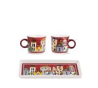 Egan Set 2 Minimug+Vassoio Paese Mio Rosso