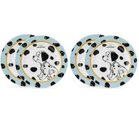 Egan Set 2 piatti in porcellana celeste d. 19 cm La Carica dei 101 Disney, 227005 (Confezione da 2)