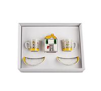 Egan Set 2 Tazze caffè e Zuccheriera Collezione Le Casette. Oggetto Realizzato in Porcellana Multicolore. La referenza è 192026