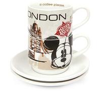 Egan PWM02I/LO Set Tazze Caffe, Modello in The City Londra, Porcellana, Multicolore, 2 unità (Confezione da 1)