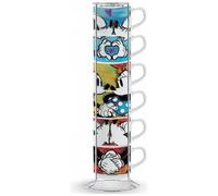 Egan - Set 6 Tazzine Caff Mickey Love Con Metalrack
