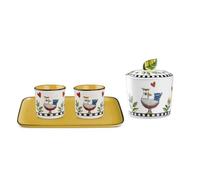 Egan Set con 2 tazzine da caffè e Cocoricó Yellow Cucareiro