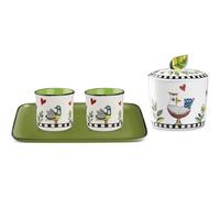 Egan Set di 2 tazze da caffè e Cocoricó Green Cucareiro