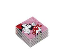 Egan Set di 5 sottobicchieri della collezione MICKEY I AM & MINNIE I AM - Sottobicchieri in ceramica smaltata per protezione della tavola - Accessori da cucina Disney e decorazioni per la casa