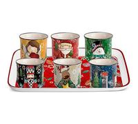 Egan Set di 6 bicchierini natalizi vassoio. La referenza è: 120066