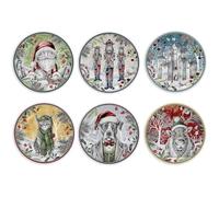 Egan Set di 6 Piatti Natalizi Dessert. Diamentro di 19cm. La referenza è: 120123