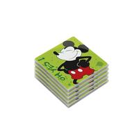 Egan Set di sottobicchieri da 5 pezzi della collezione Topolino I AM & Minnie I AM - Sottobicchieri in ceramica smaltata per protezione tavolo - Accessori per cucina e decorazione domestica - Lavare a